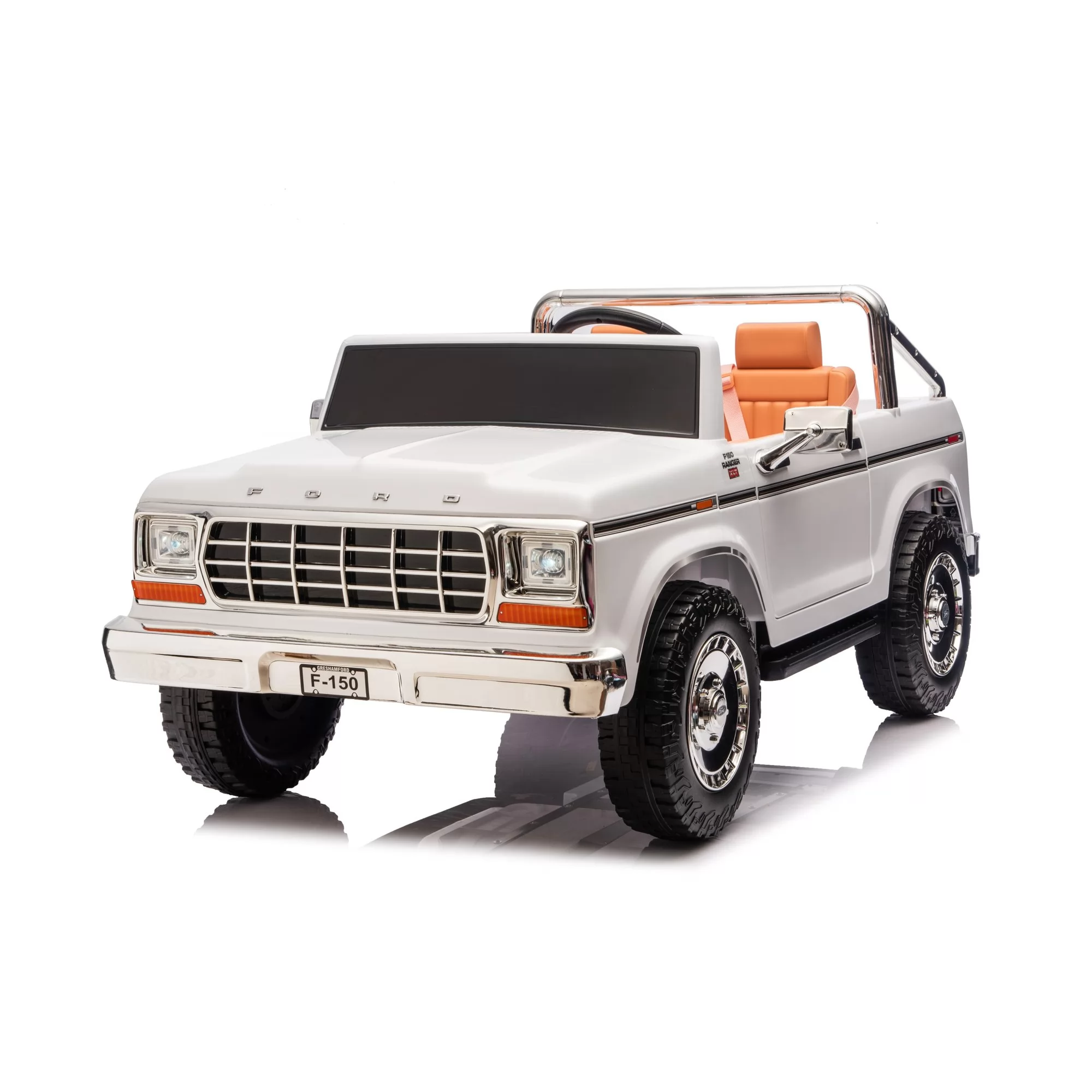 Official Licensed Classic Ford F-150 Kids Ride-On Truck 12V/24V with True Two-Seat Cabin, Bluetooth & 2.4G Remote