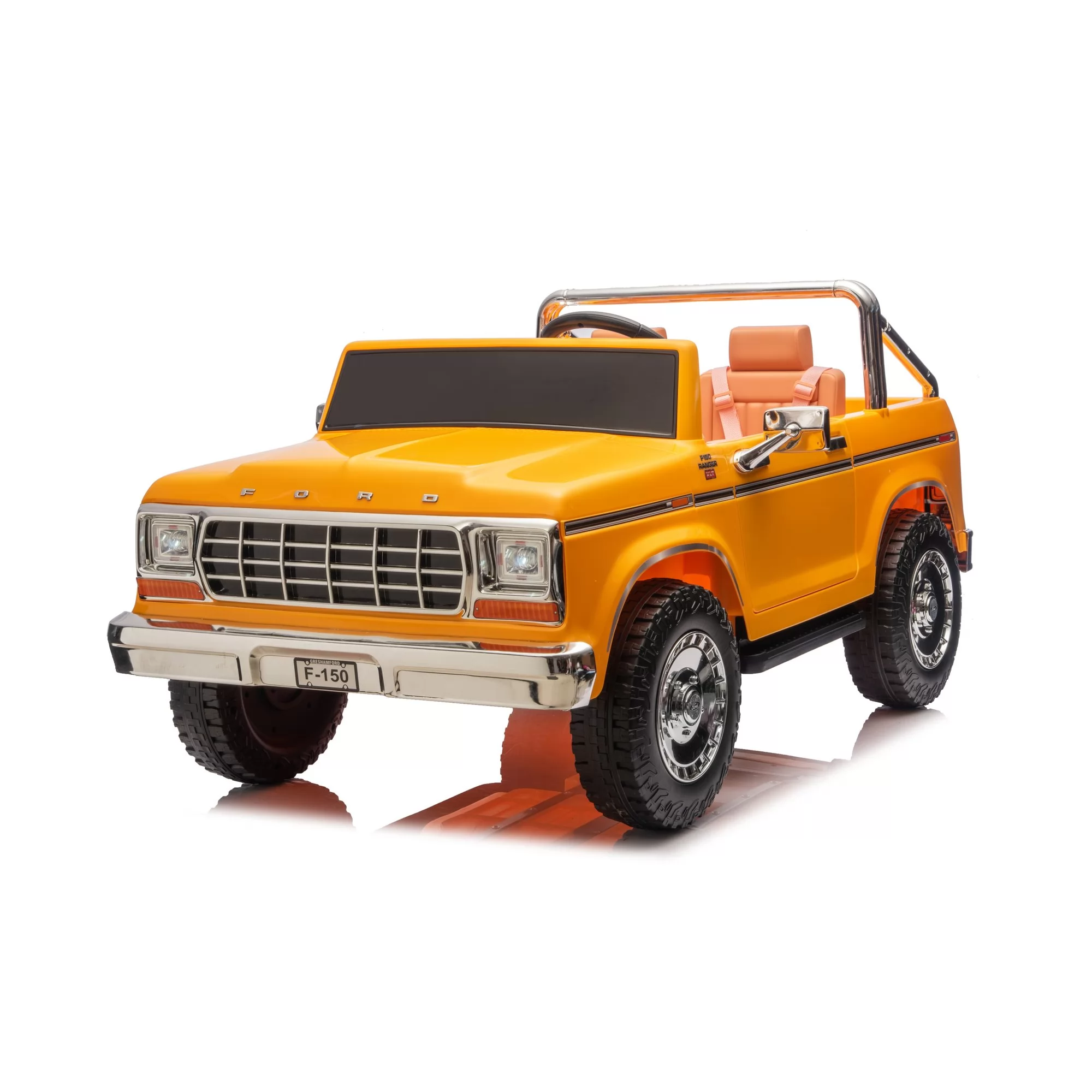 Official Licensed Classic Ford F-150 Kids Ride-On Truck 12V/24V with True Two-Seat Cabin, Bluetooth & 2.4G Remote