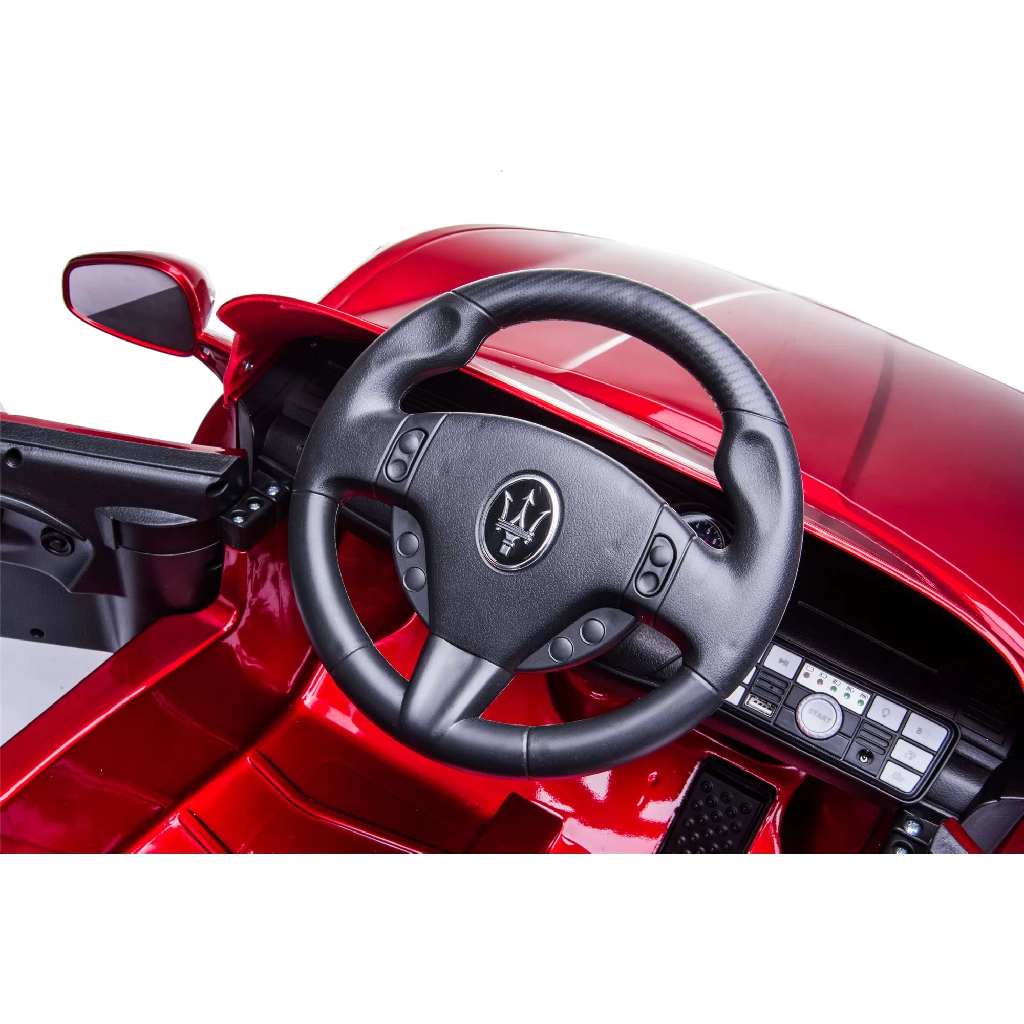 Official Licensed Maserati GLi Kids Ride-On Car 6V/12V with 2.4G Remote, Trolley Handle & Bluetooth