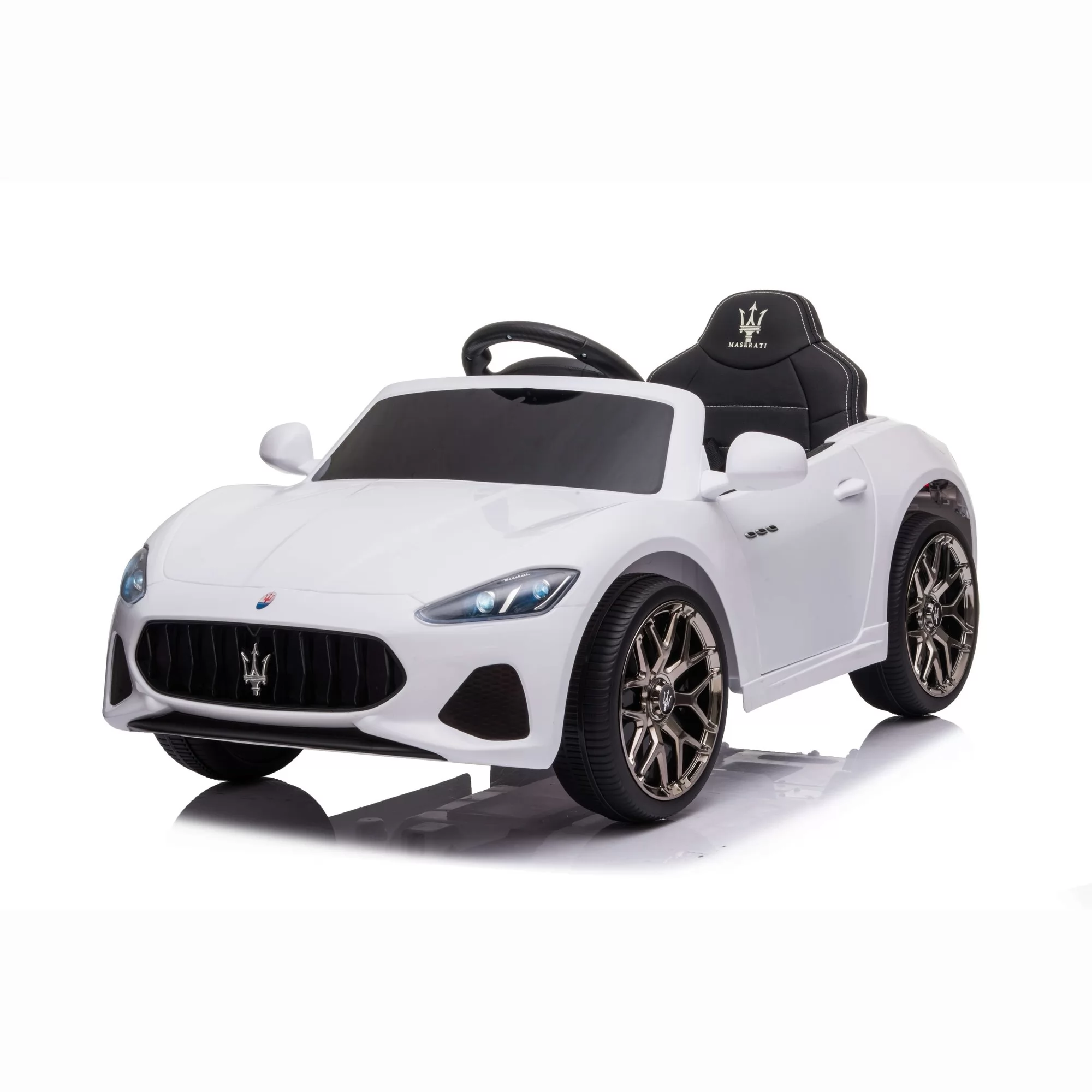 Official Licensed Maserati GLi Kids Ride-On Car 6V/12V with 2.4G Remote, Trolley Handle & Bluetooth