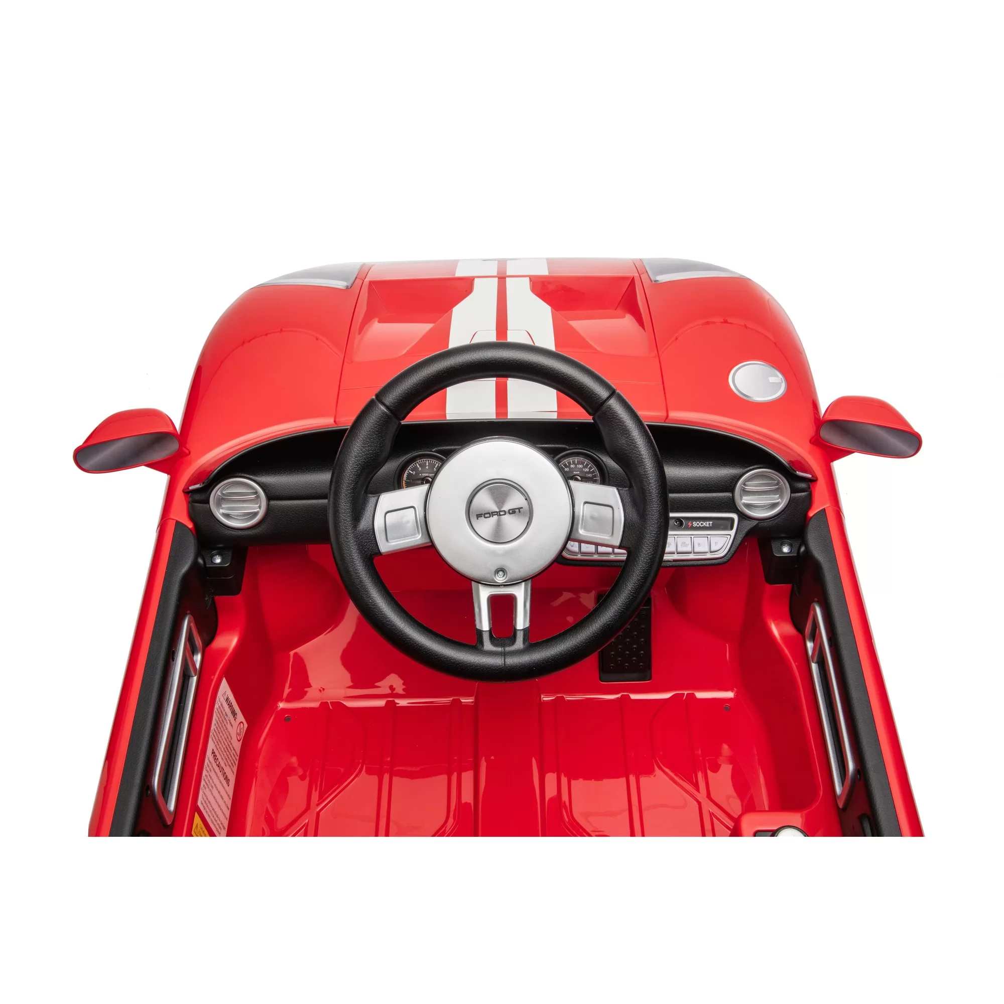 Official Licensed Ford GT Kids Ride-On Car 6V/12V Supercar with Racing Stripes, Rear Wing & 2.4G Remote