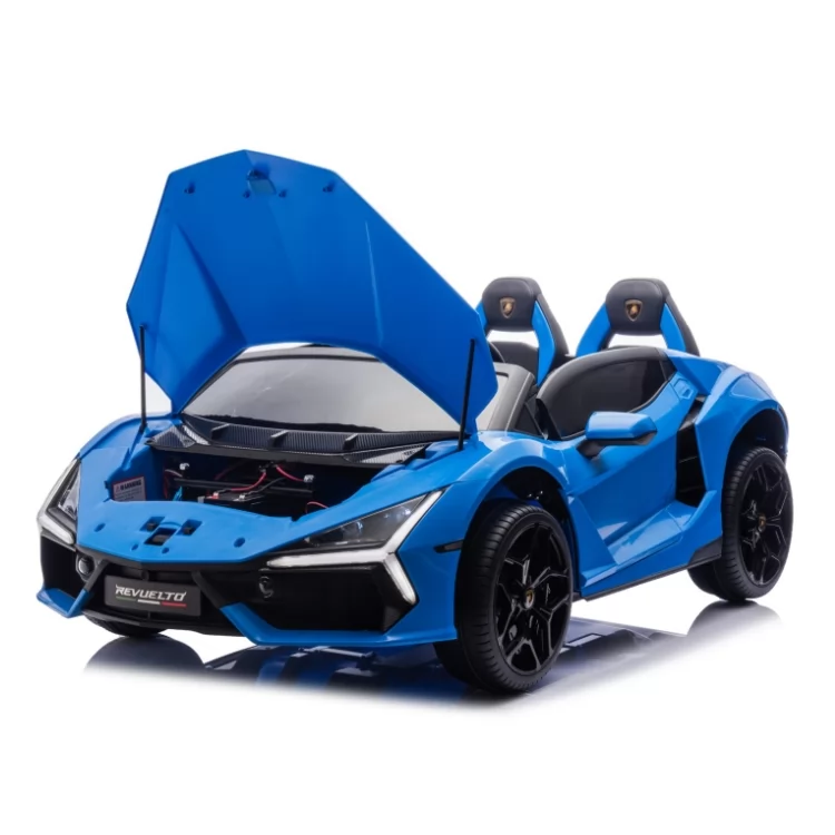 Official Licensed Lamborghini Revuelto Kids Ride-On Car 12V with 2.4G Remote, Hydraulic Scissor Doors & Two Seats