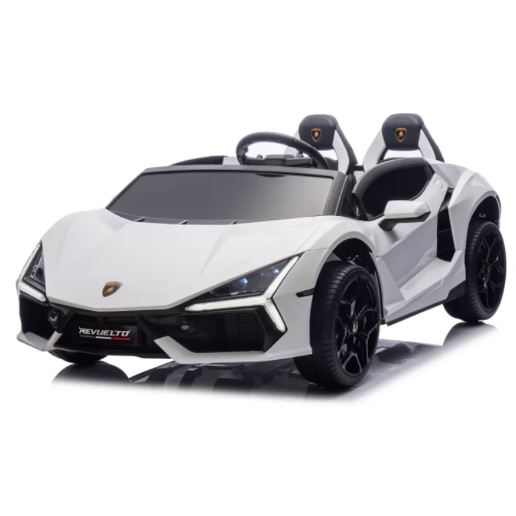 Official Licensed Lamborghini Revuelto Kids Ride-On Car 12V with 2.4G Remote, Hydraulic Scissor Doors & Two Seats