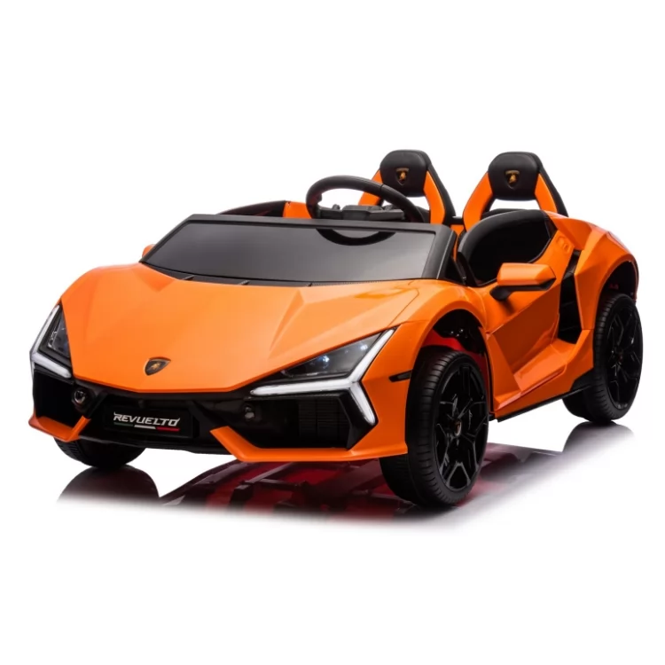 Official Licensed Lamborghini Revuelto Kids Ride-On Car 12V with 2.4G Remote, Hydraulic Scissor Doors & Two Seats