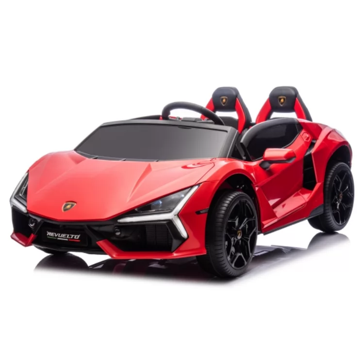 Official Licensed Lamborghini Revuelto Kids Ride-On Car 12V with 2.4G Remote, Hydraulic Scissor Doors & Two Seats