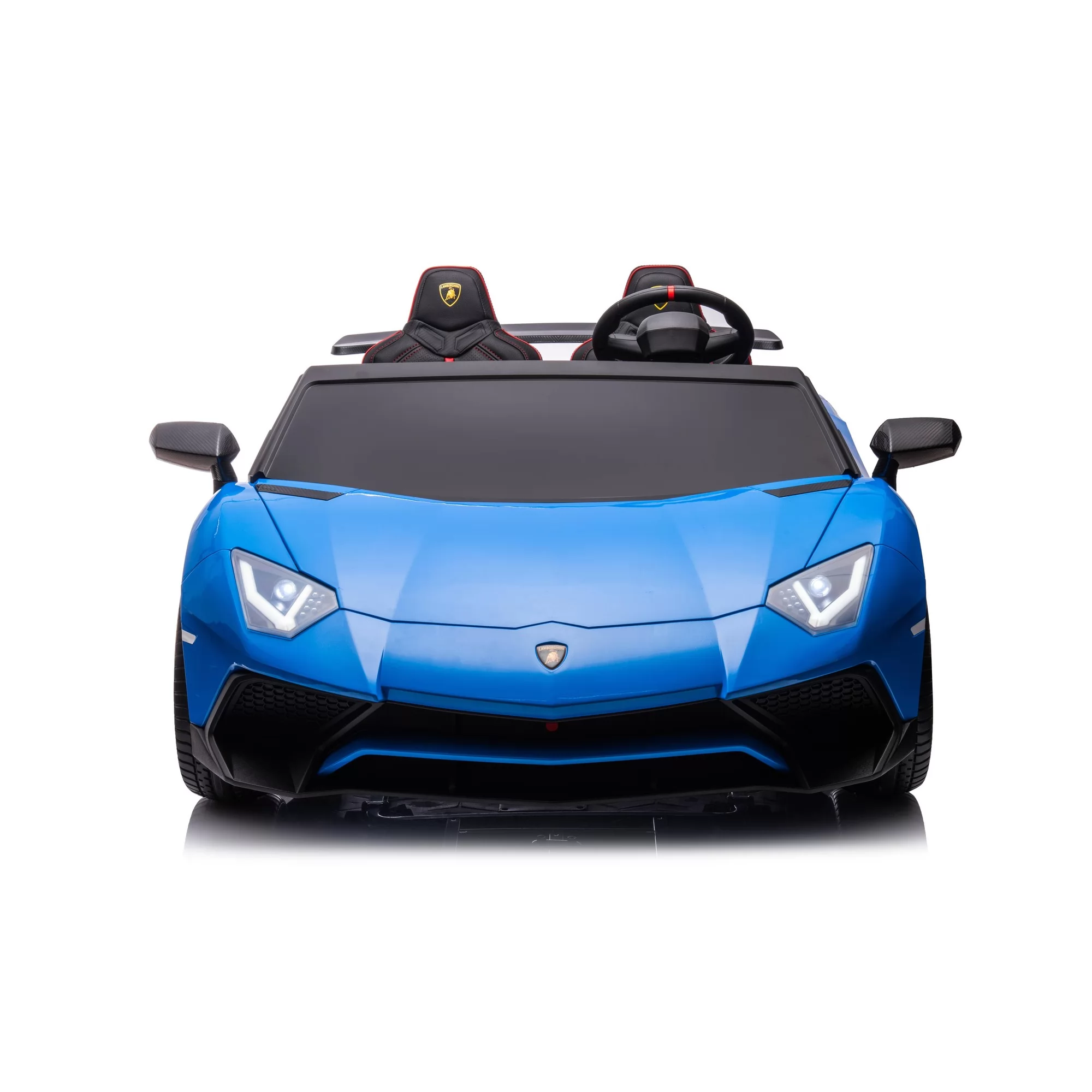 Official Licensed Lamborghini Aventador SV Kids Ride-On Car 24V Brushless Motor, 176cm Two-Seater Open-Top with Hydraulic Scissor Doors