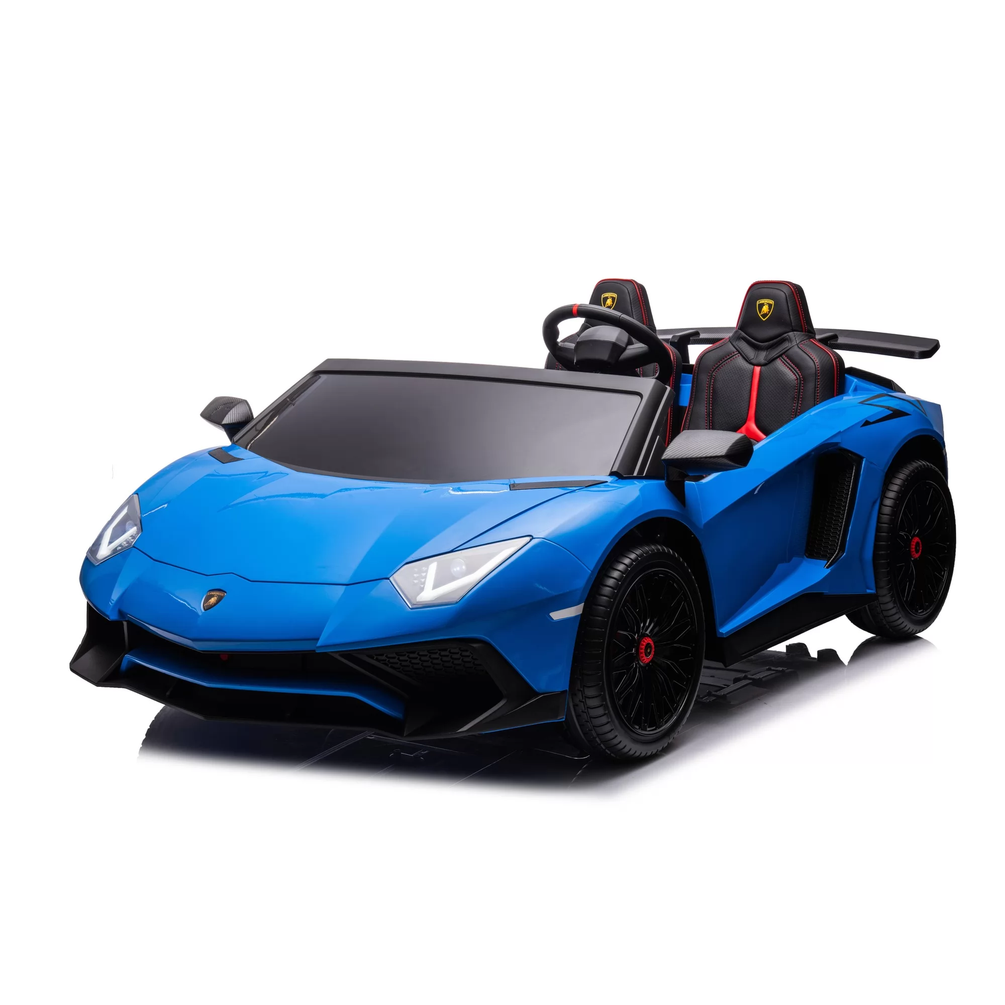 Official Licensed Lamborghini Aventador SV Kids Ride-On Car 24V Brushless Motor, 176cm Two-Seater Open-Top with Hydraulic Scissor Doors