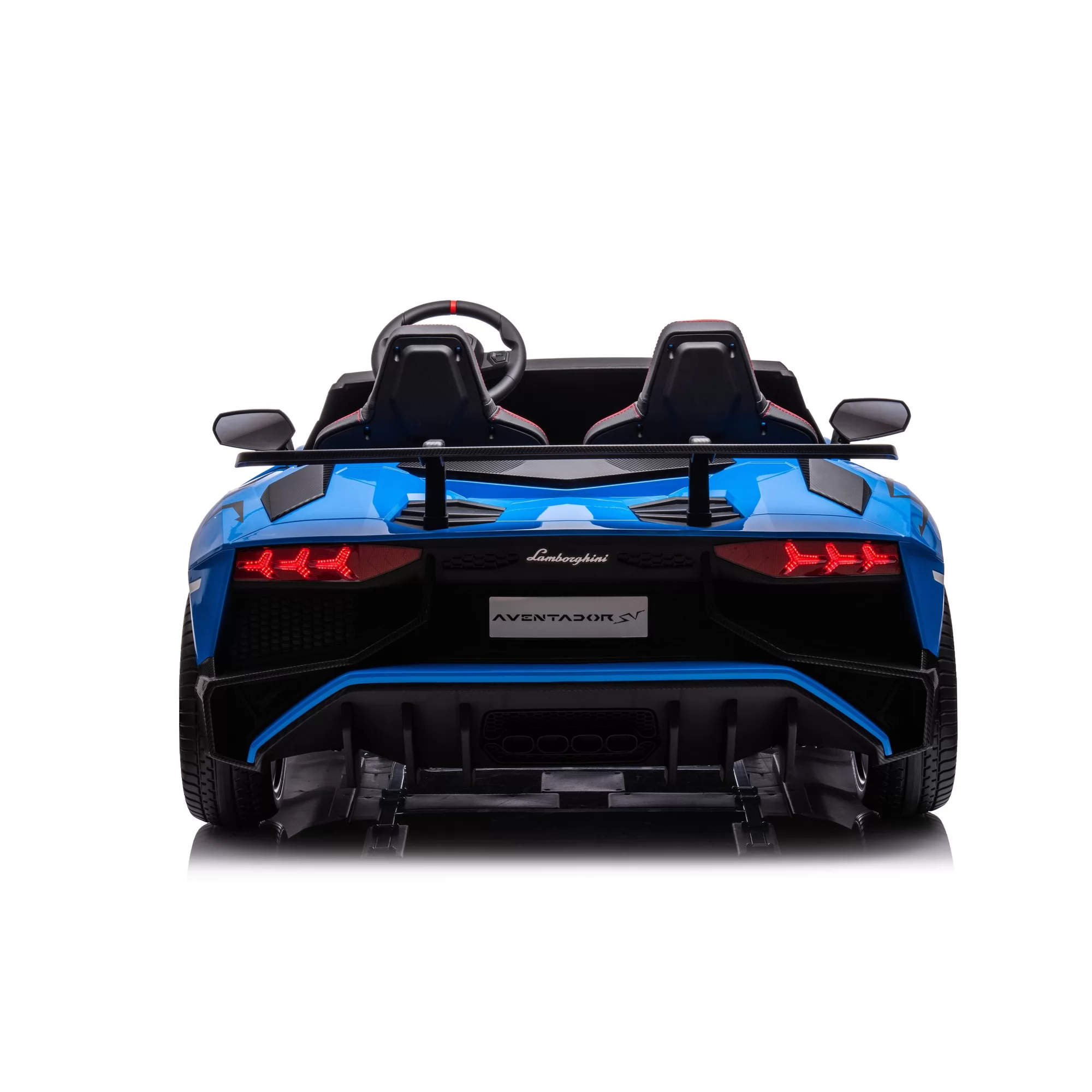 Official Licensed Lamborghini Aventador SV Kids Ride-On Car 24V Brushless Motor, 176cm Two-Seater Open-Top with Hydraulic Scissor Doors