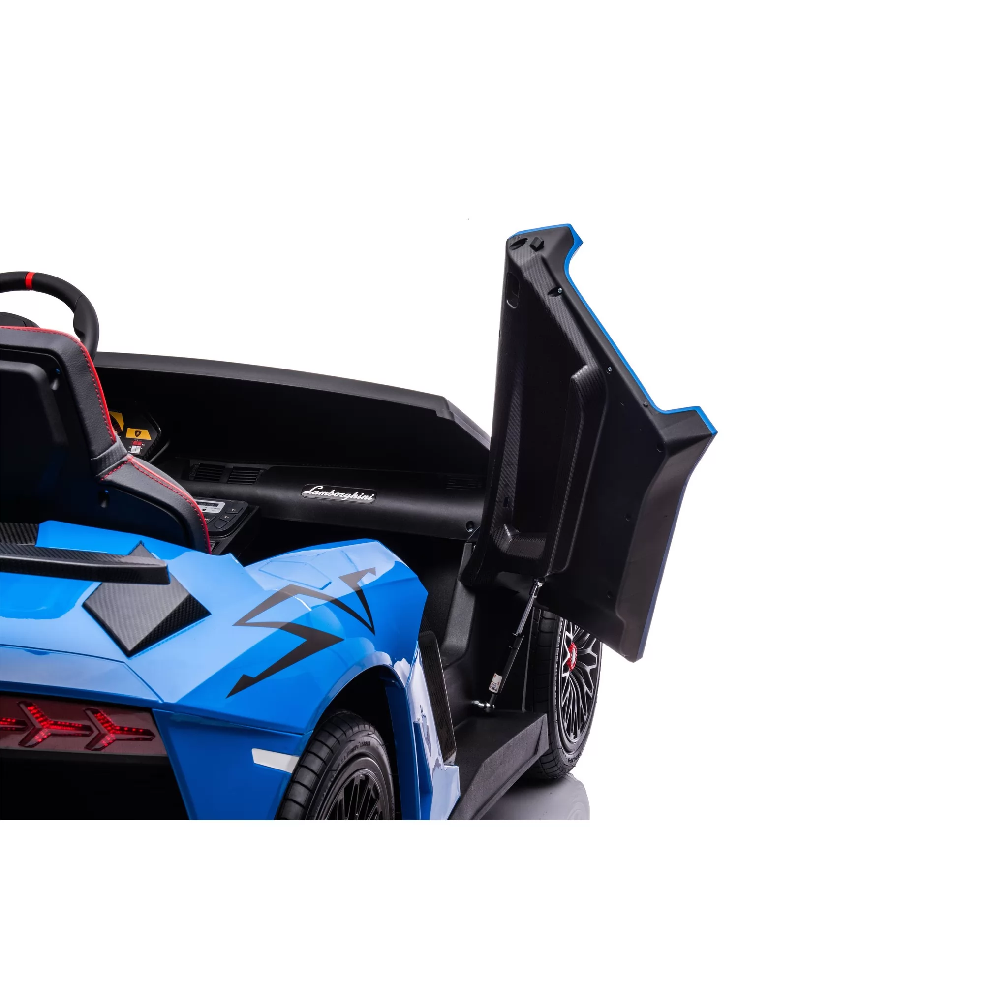 Official Licensed Lamborghini Aventador SV Kids Ride-On Car 24V Brushless Motor, 176cm Two-Seater Open-Top with Hydraulic Scissor Doors