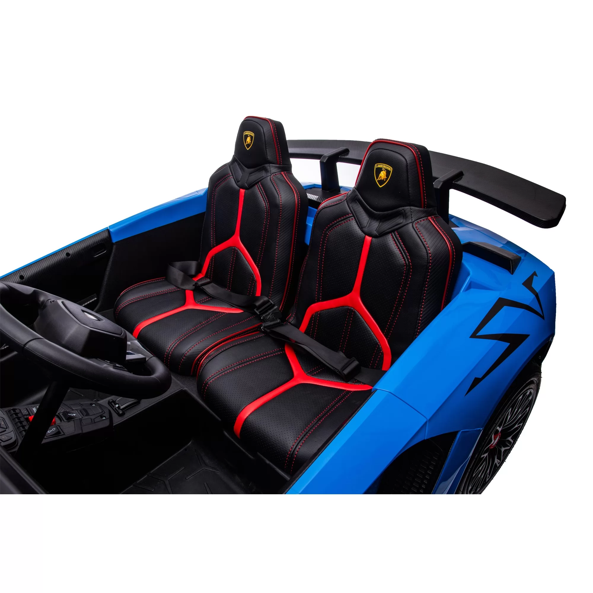 Official Licensed Lamborghini Aventador SV Kids Ride-On Car 24V Brushless Motor, 176cm Two-Seater Open-Top with Hydraulic Scissor Doors