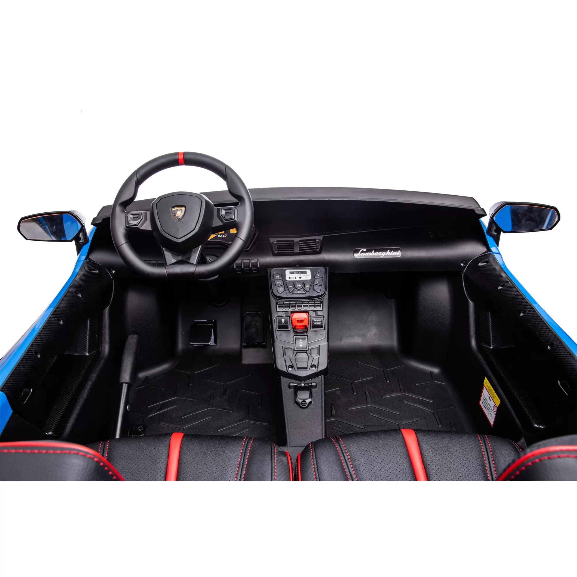 Official Licensed Lamborghini Aventador SV Kids Ride-On Car 24V Brushless Motor, 176cm Two-Seater Open-Top with Hydraulic Scissor Doors