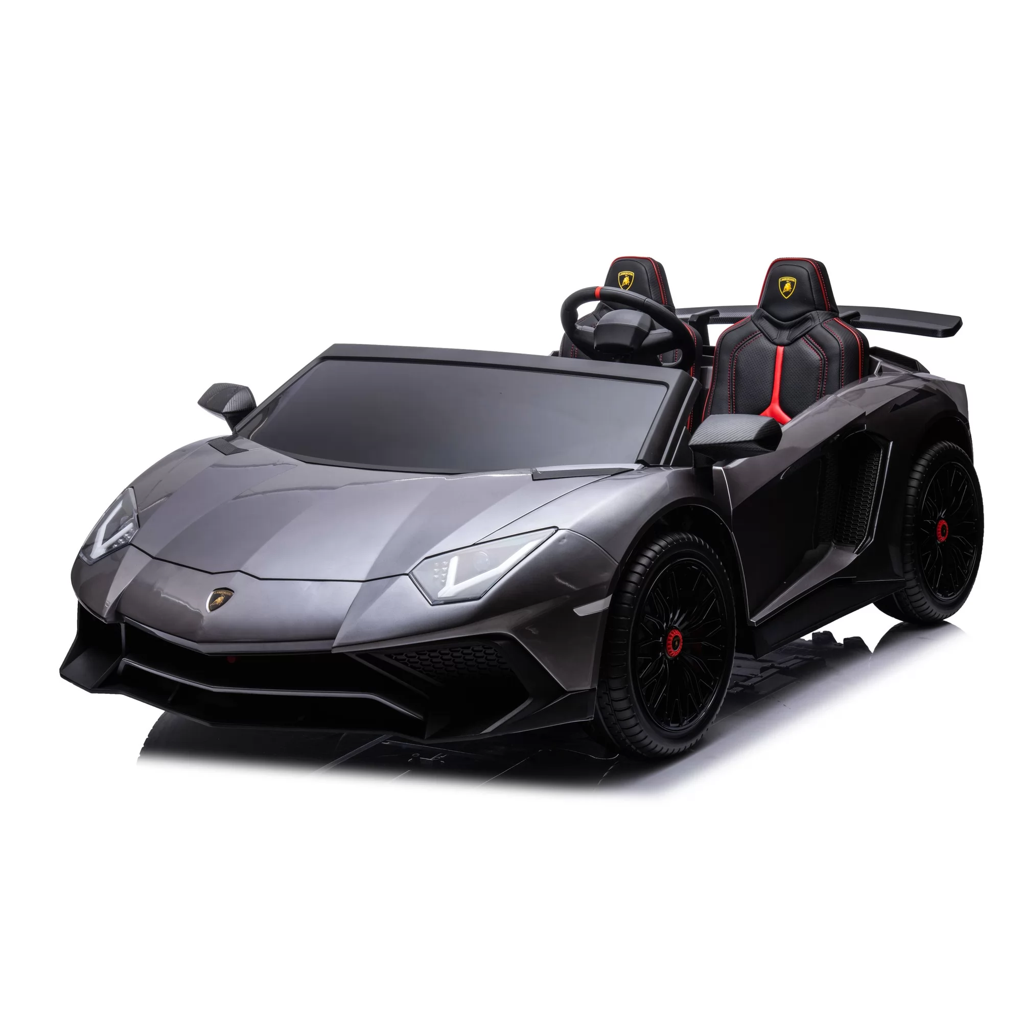 Official Licensed Lamborghini Aventador SV Kids Ride-On Car 24V Brushless Motor, 176cm Two-Seater Open-Top with Hydraulic Scissor Doors