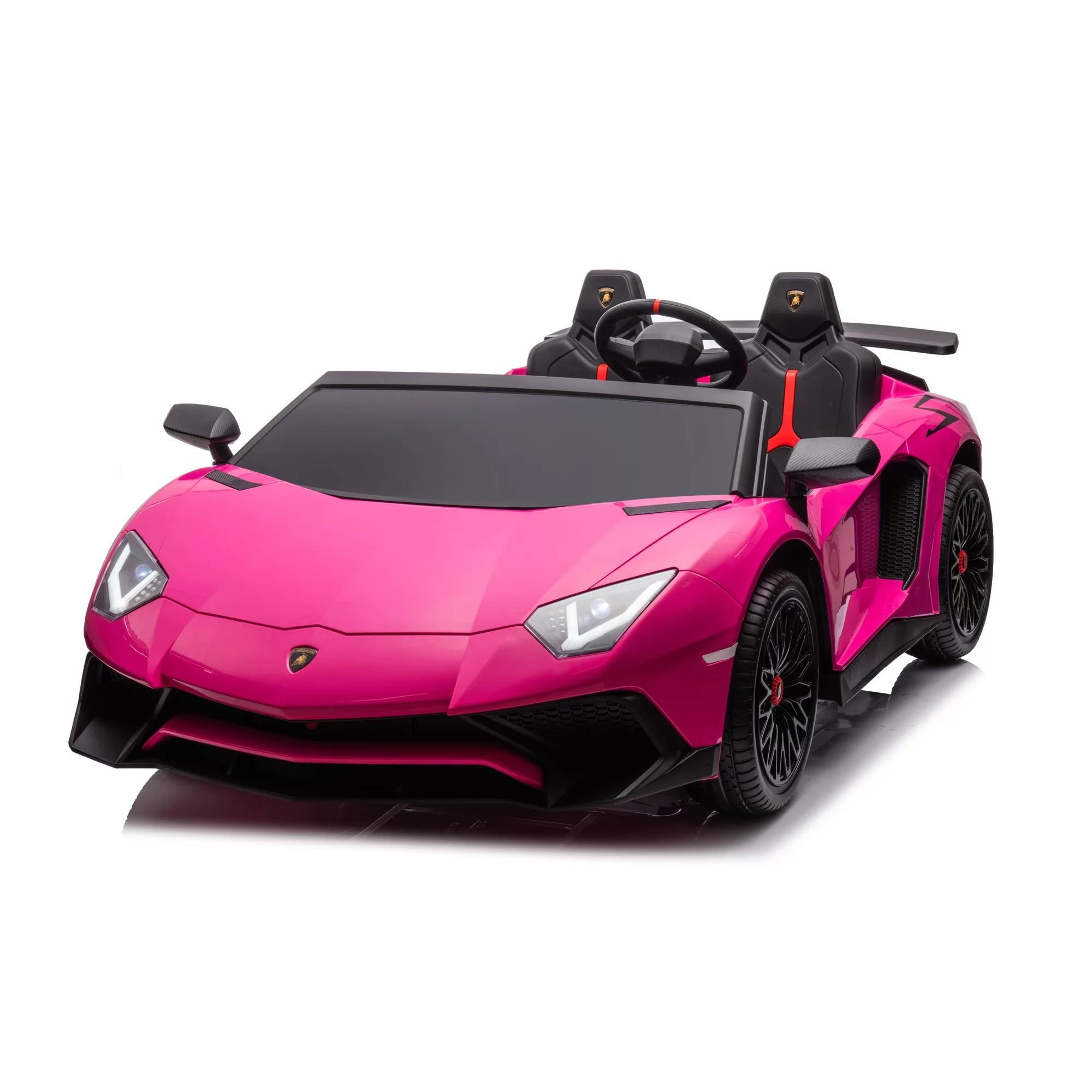 Official Licensed Lamborghini Aventador SV Kids Ride-On Car 24V Brushless Motor, 176cm Two-Seater Open-Top with Hydraulic Scissor Doors