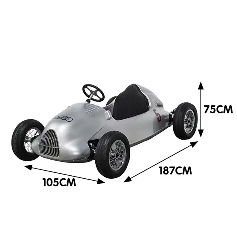 CHITUO CL-SHY4900 Audi Typ D kids vintage race car dimension diagram 187x105x75 cm
