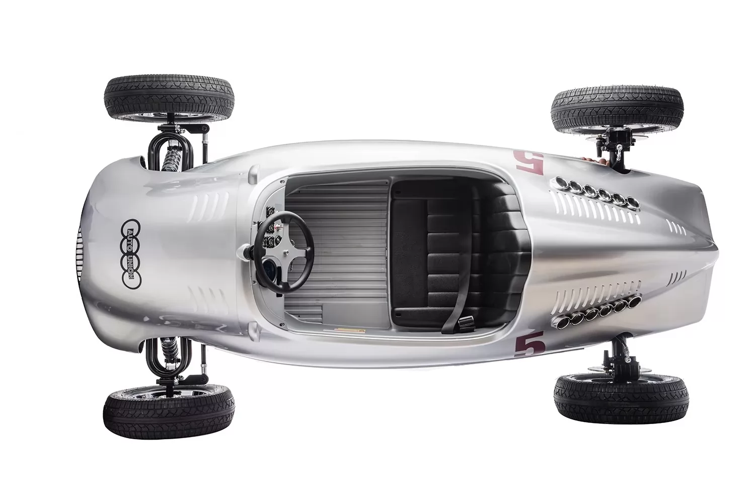 CHITUO CL-SHY4900 Licensed Audi Typ D Kids Vintage Race Car — 24V 350W Electric