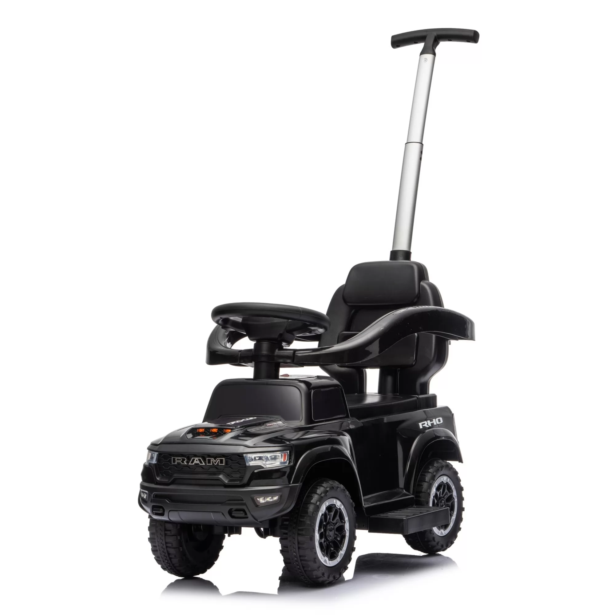 Licensed Dodge Ram 1500 RHO Kids Push Car with Adjustable Parent Handle
