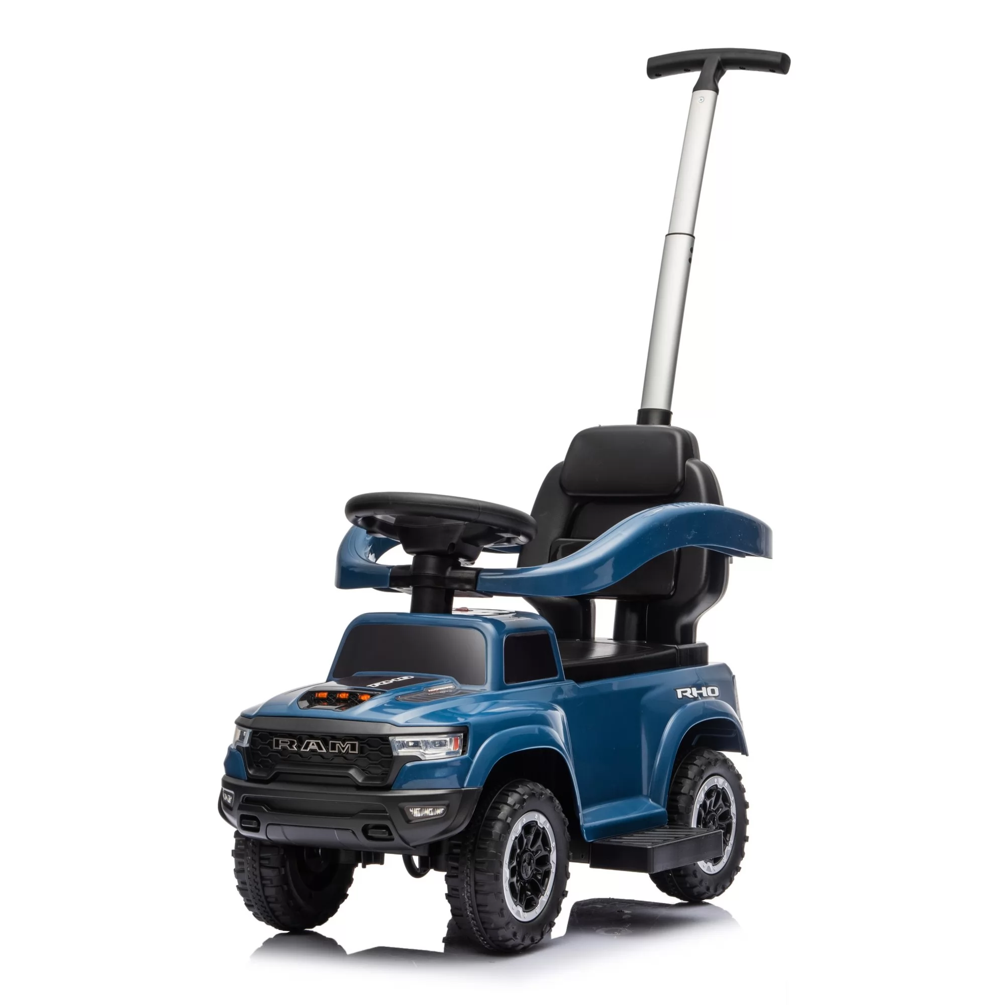 Licensed Dodge Ram 1500 RHO Kids Push Car with Adjustable Parent Handle