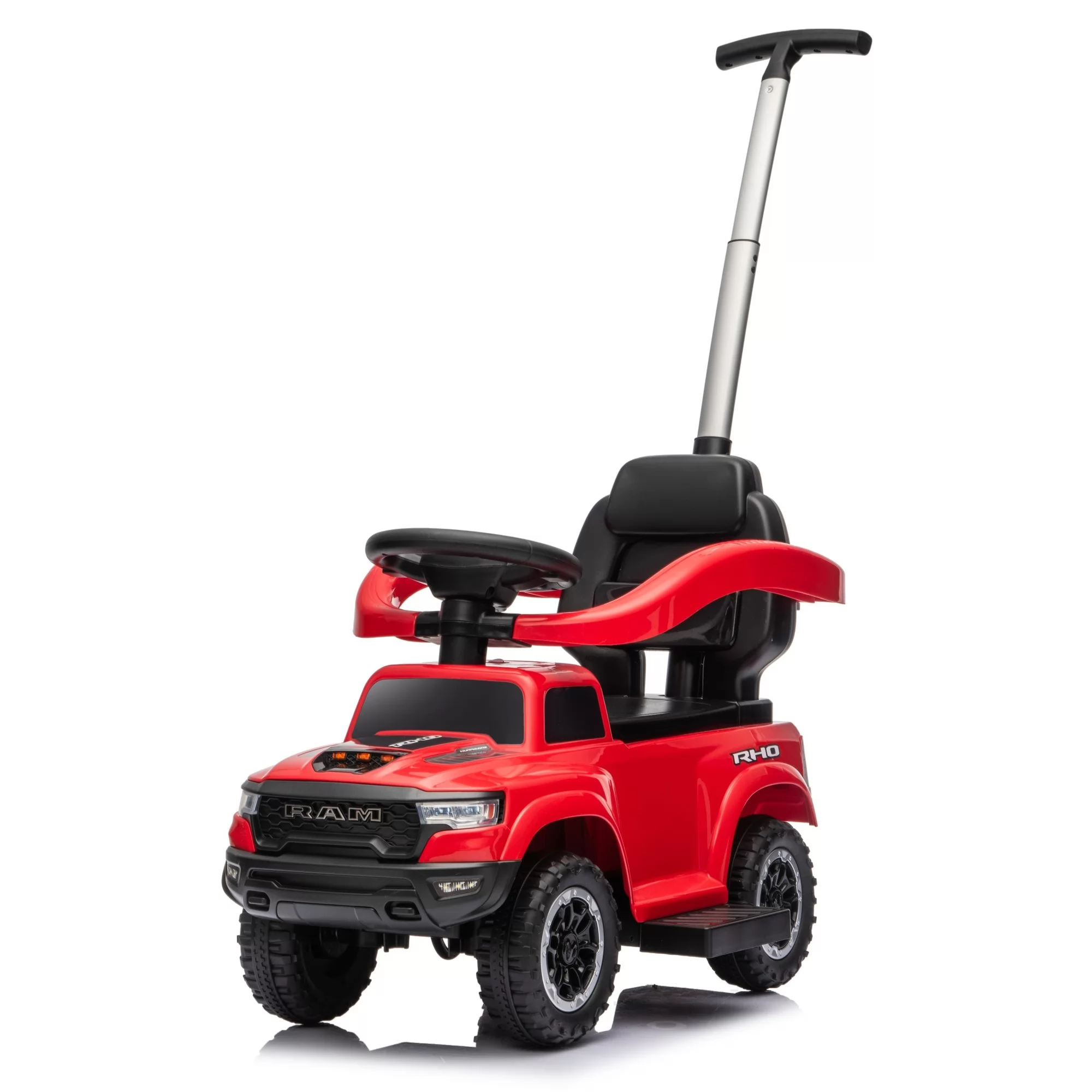 Licensed Dodge Ram 1500 RHO Kids Push Car with Adjustable Parent Handle
