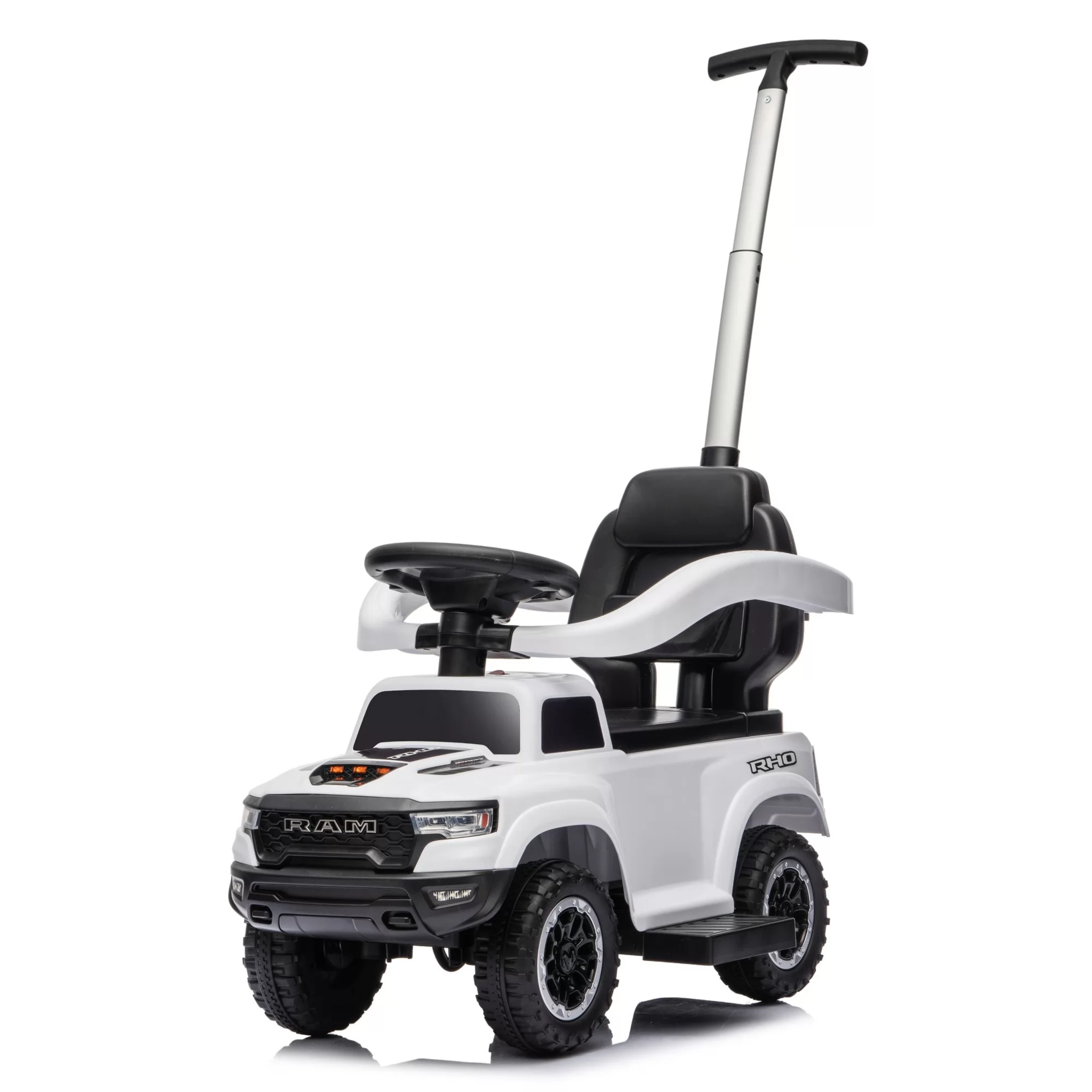 Licensed Dodge Ram 1500 RHO Kids Push Car with Adjustable Parent Handle