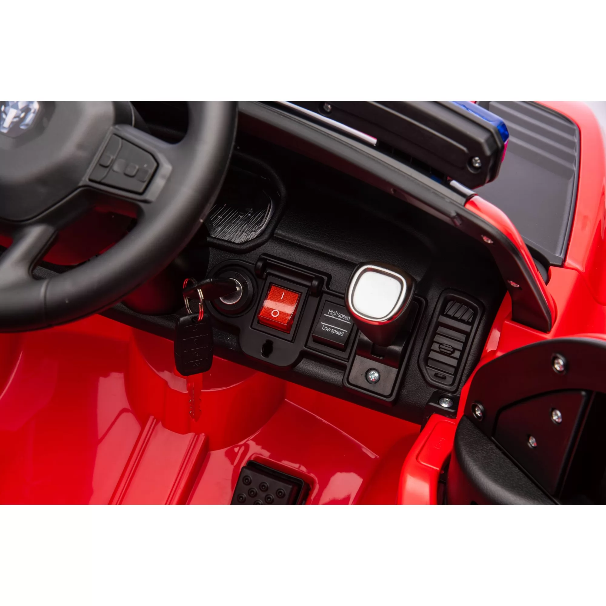 Official Licensed Dodge Ram 1500 RHO 12V Kids Ride-On Truck – Fire & Rescue Edition with LED Warning Light Bar, 2.4G Remote Control & MP3
