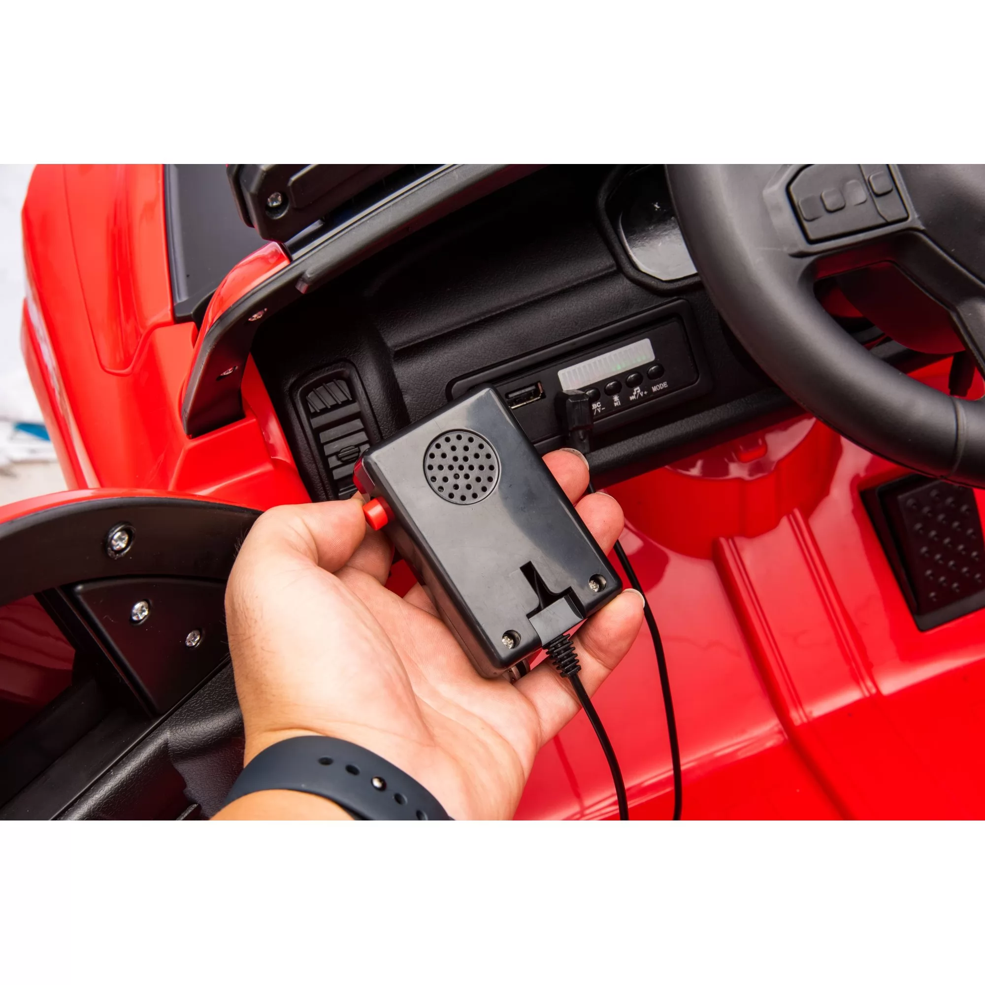 Official Licensed Dodge Ram 1500 RHO 12V Kids Ride-On Truck – Fire & Rescue Edition with LED Warning Light Bar, 2.4G Remote Control & MP3