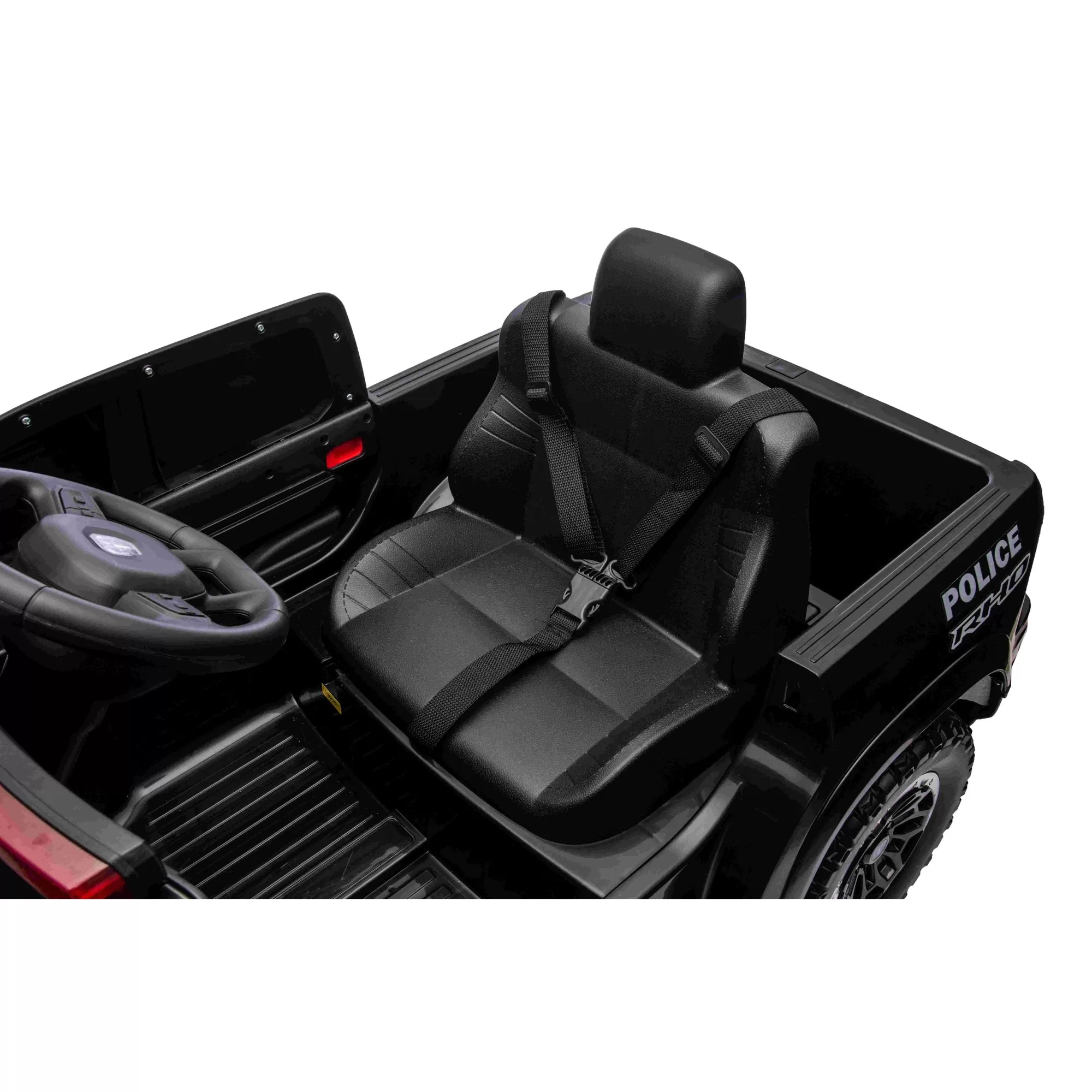 Official Licensed Dodge Ram 1500 RHO 12V Kids Ride-On Truck – Police Edition with Red & Blue LED Light Bar, 2.4G Remote Control & MP3