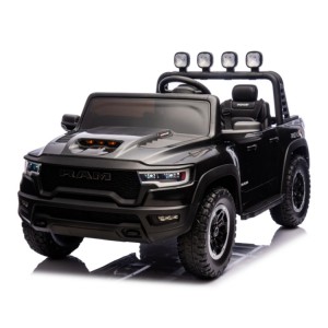 Official Licensed Dodge Ram 1500 RHO Super Truck 12V Kids Ride-On Car – Two-Seater Pickup with 2.4G Remote Control, LED Spotlight Bar & MP3