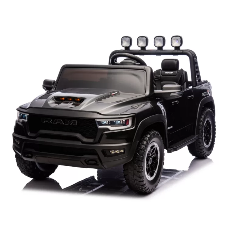 Official Licensed Dodge Ram 1500 RHO Super Truck 12V Kids Ride-On Car – Two-Seater Pickup with 2.4G Remote Control, LED Spotlight Bar & MP3 Featured Image
