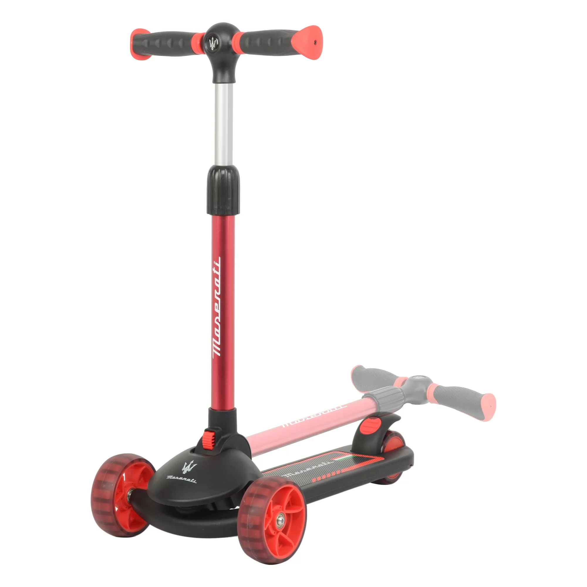 Official Licensed Maserati Foldable 2-in-1 Kids Scooter with Flip-Out Seat & Foldable Handlebar