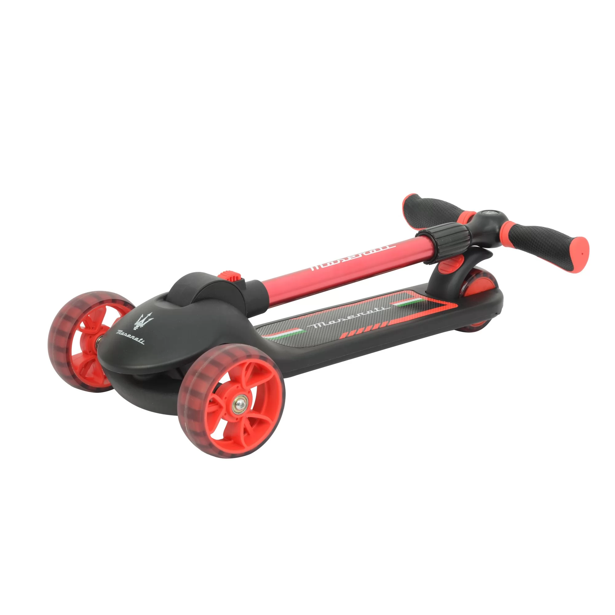 Official Licensed Maserati Foldable 2-in-1 Kids Scooter with Flip-Out Seat & Foldable Handlebar