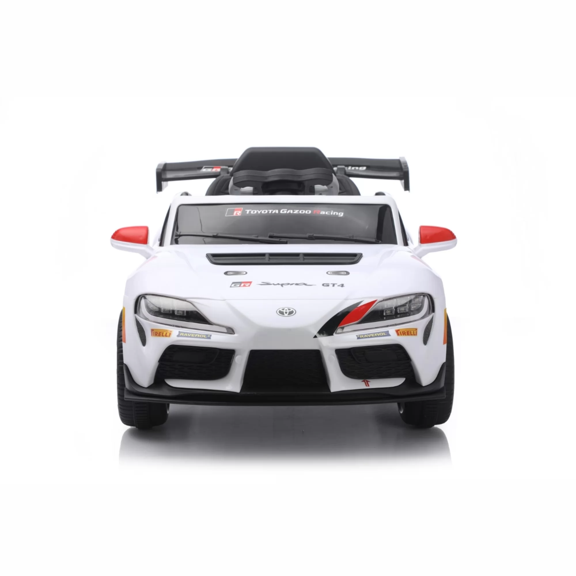 Toyota GR Supra GT4 12V Ride-On Sports Car for Kids | Racing Rear Wing, 2.4G Remote