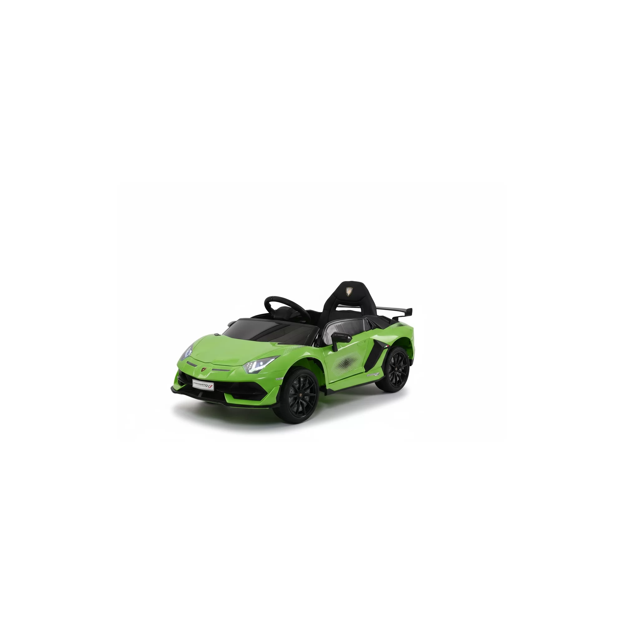 Official Licensed Lamborghini Aventador SVJ Roadster Kids Ride-On Car 12V Compact Single Seat with Scissor Doors and 2.4G Remote