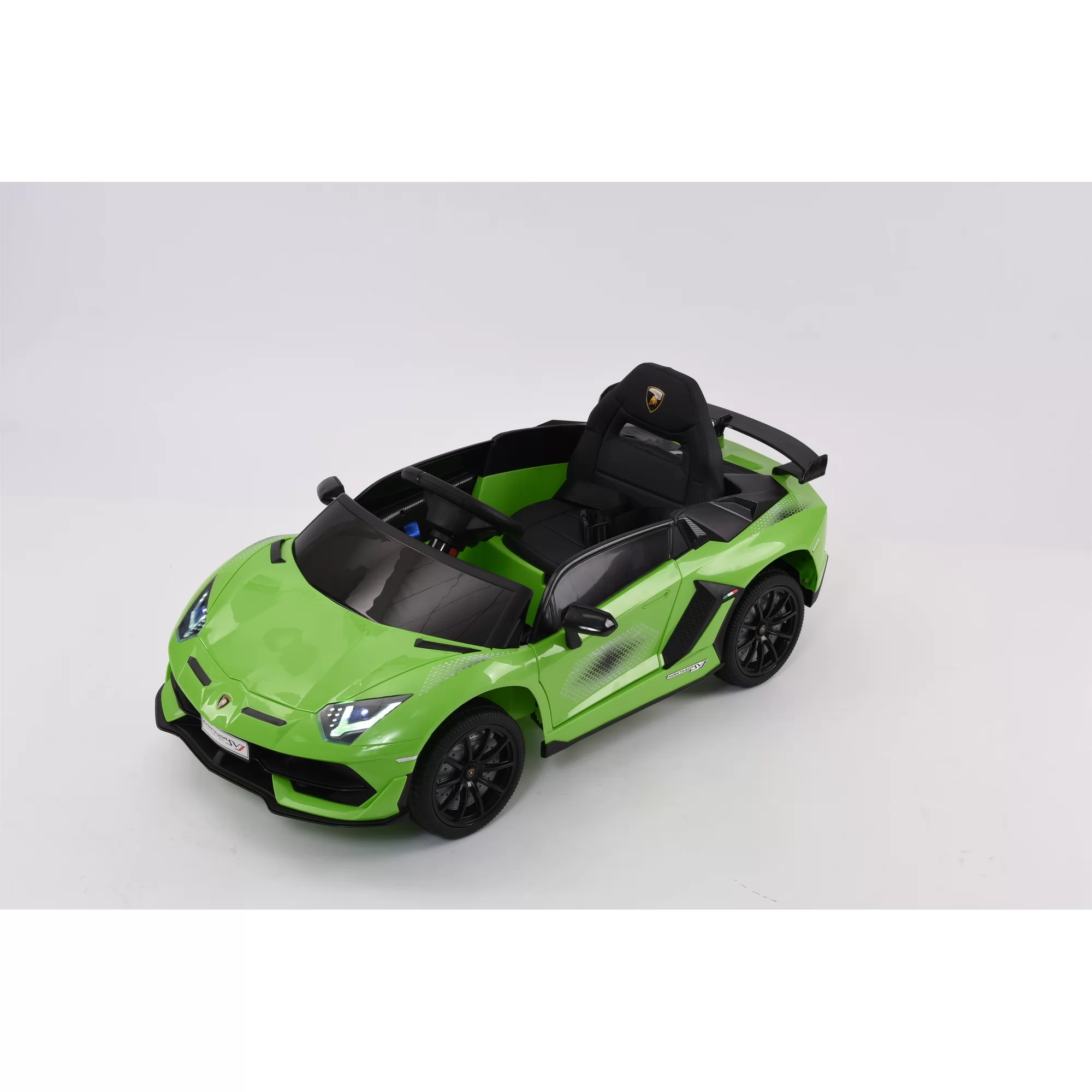 Official Licensed Lamborghini Aventador SVJ Roadster Kids Ride-On Car 12V Compact Single Seat with Scissor Doors and 2.4G Remote