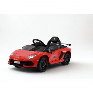 Official Licensed Lamborghini Aventador SVJ Roadster Kids Ride-On Car 12V Compact Single Seat with Scissor Doors and 2.4G Remote