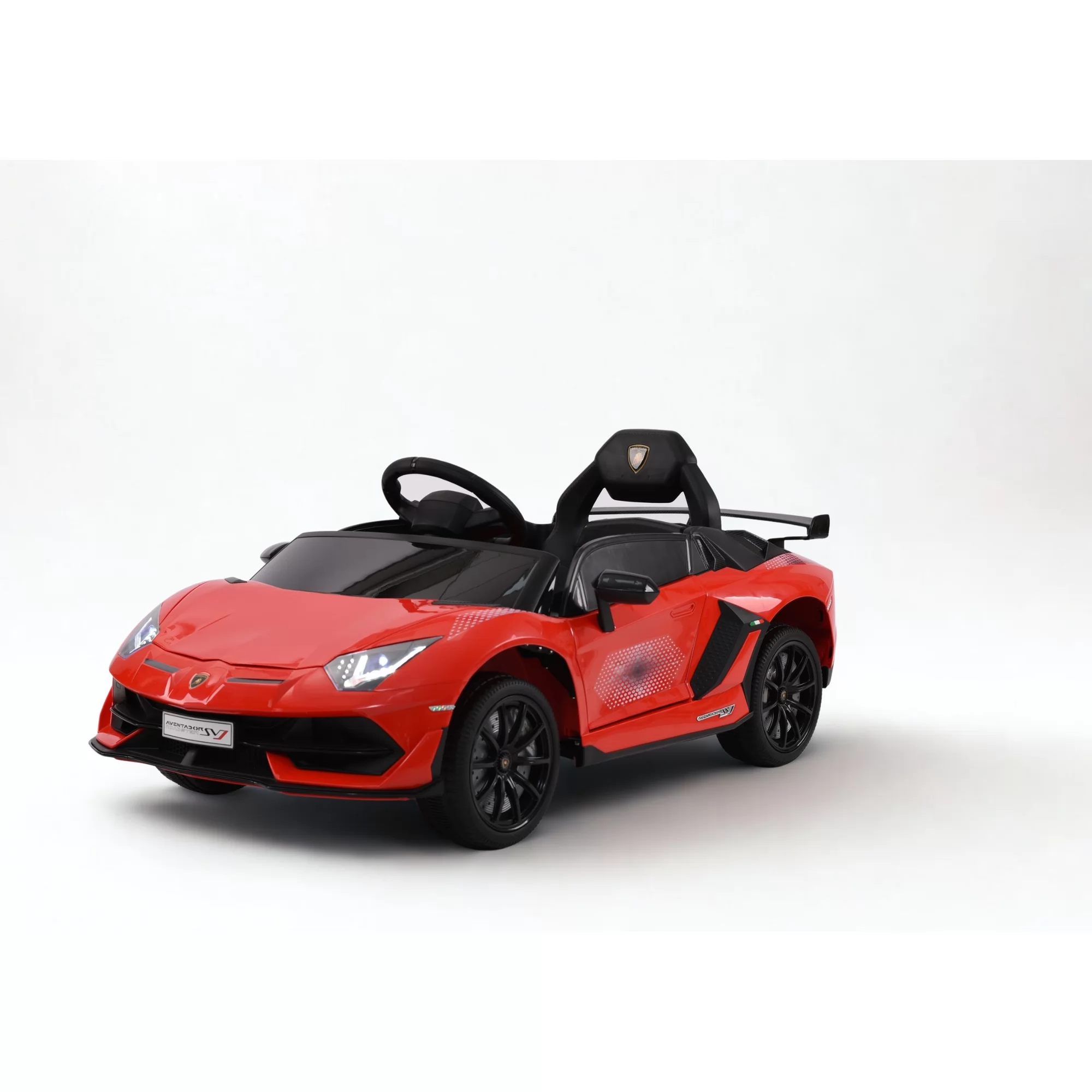 Official Licensed Lamborghini Aventador SVJ Roadster Kids Ride-On Car 12V Compact Single Seat with Scissor Doors and 2.4G Remote