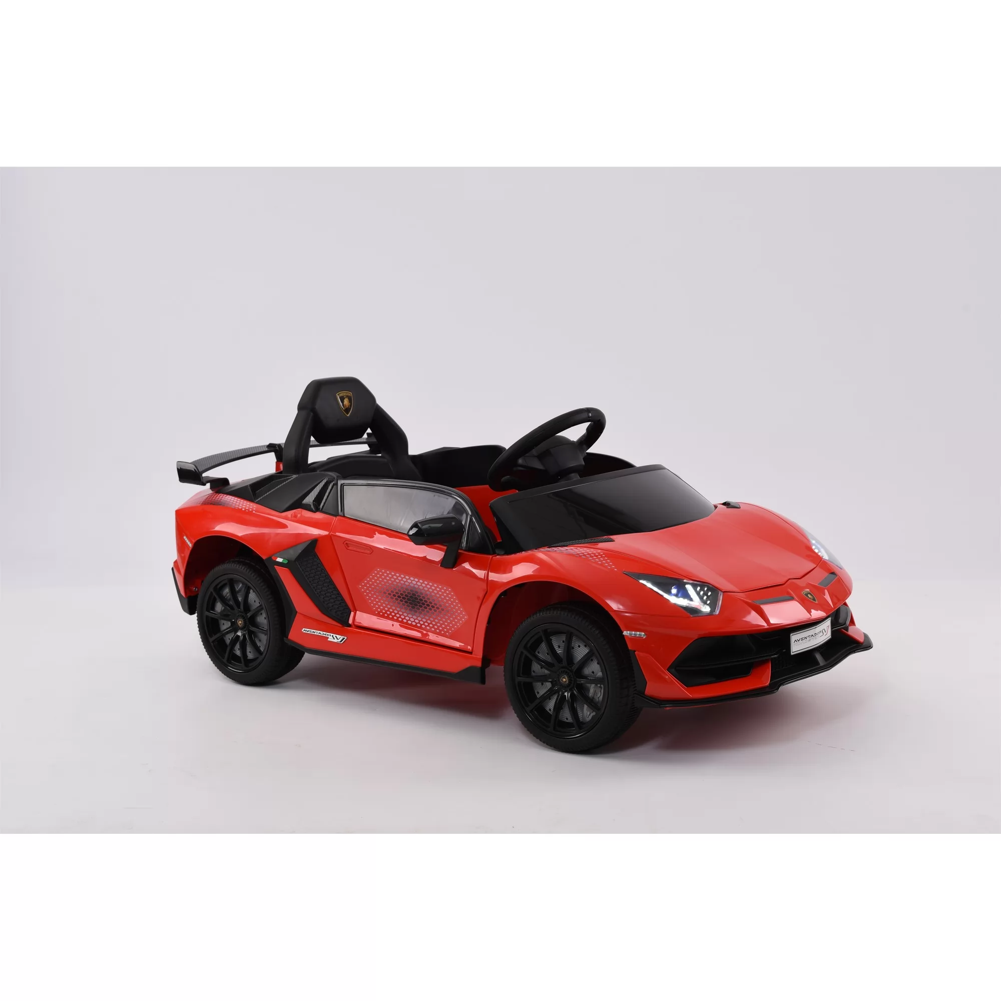 Official Licensed Lamborghini Aventador SVJ Roadster Kids Ride-On Car 12V Compact Single Seat with Scissor Doors and 2.4G Remote