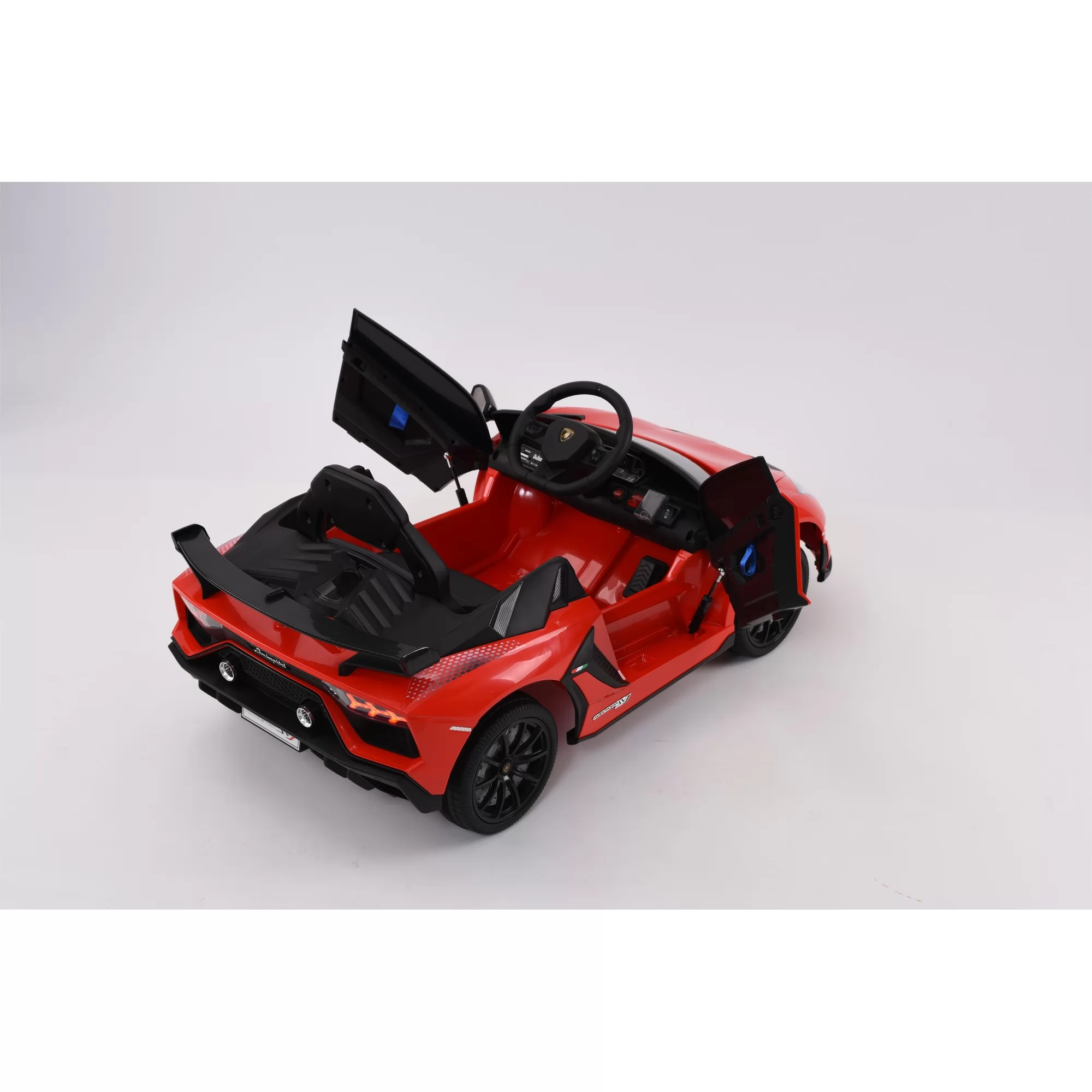 Official Licensed Lamborghini Aventador SVJ Roadster Kids Ride-On Car 12V Compact Single Seat with Scissor Doors and 2.4G Remote