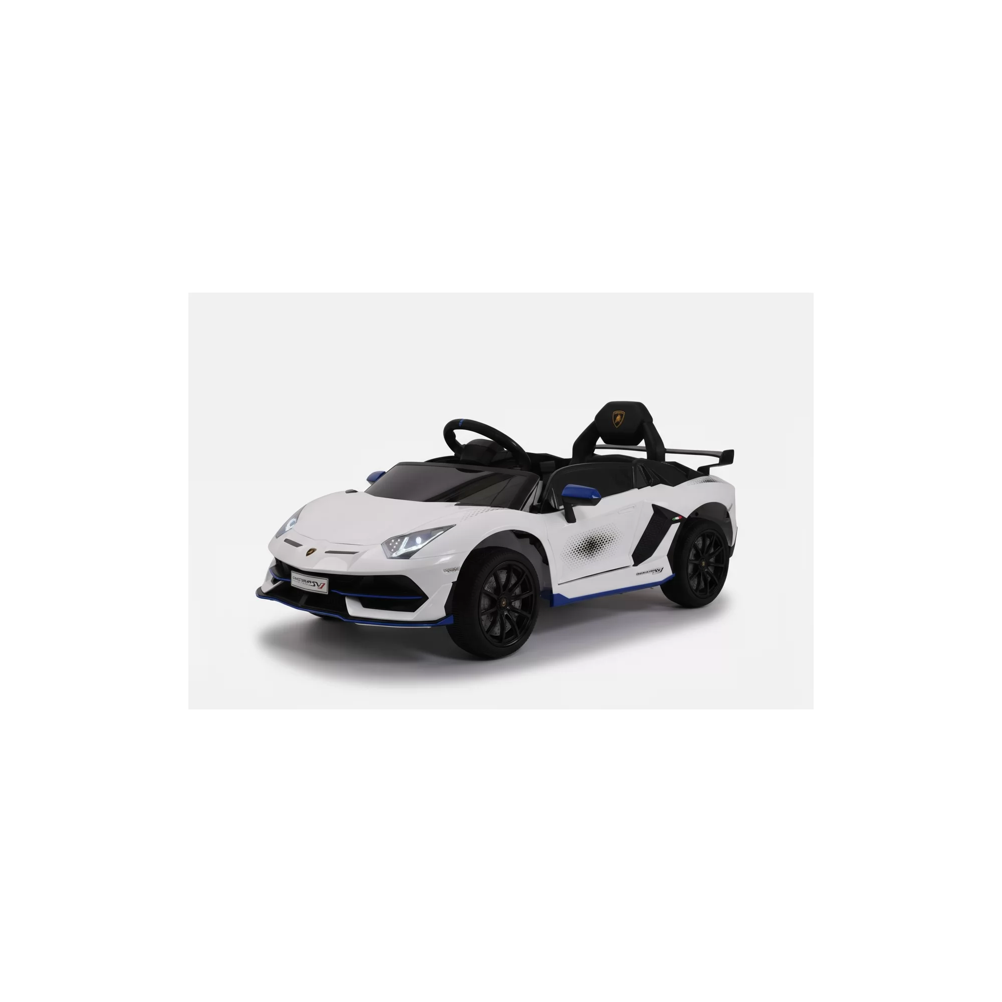 Official Licensed Lamborghini Aventador SVJ Roadster Kids Ride-On Car 12V Compact Single Seat with Scissor Doors and 2.4G Remote