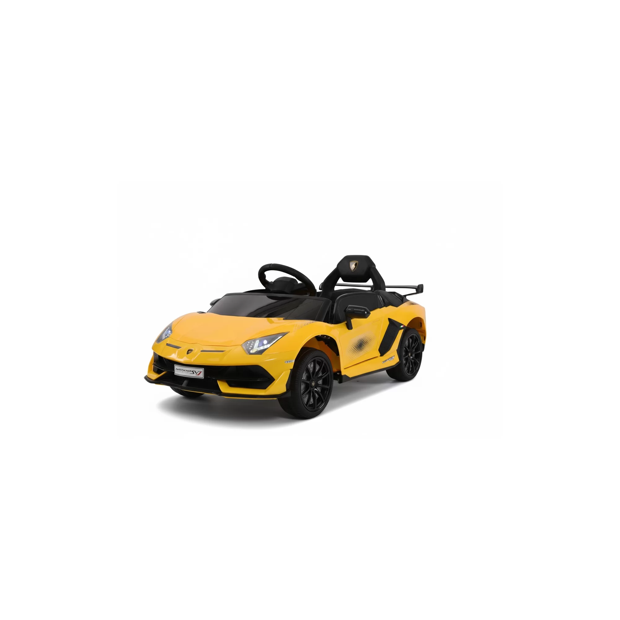 Official Licensed Lamborghini Aventador SVJ Roadster Kids Ride-On Car 12V Compact Single Seat with Scissor Doors and 2.4G Remote