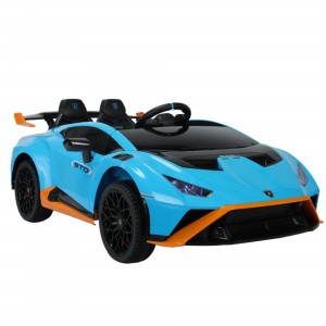 Official Licensed Lamborghini Huracan STO Kids Ride-On Car 12V 24V Twin Seats with Drift Function and 2.4G Remote