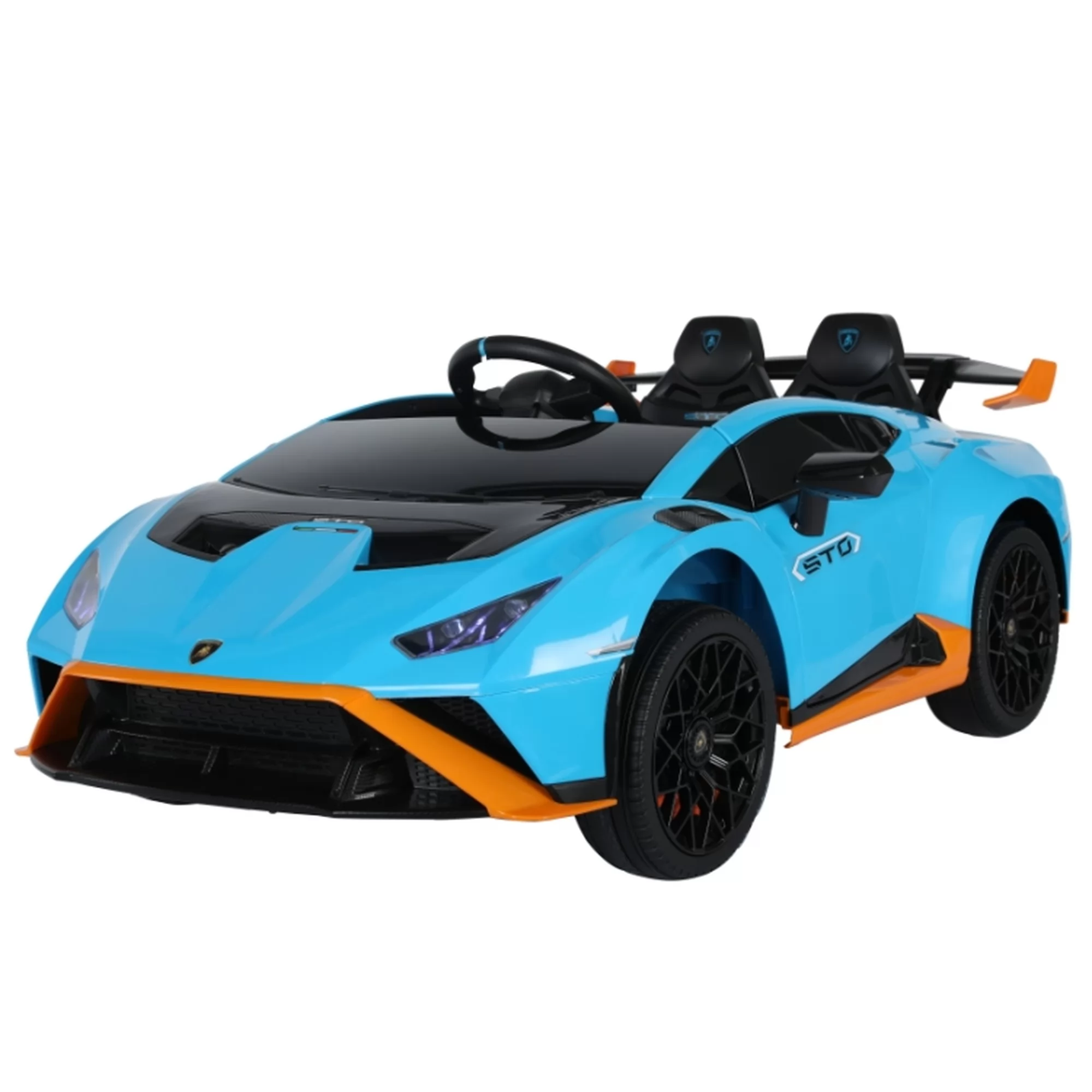 Official Licensed Lamborghini Huracan STO Kids Ride-On Car 12V 24V Twin Seats with Drift Function and 2.4G Remote