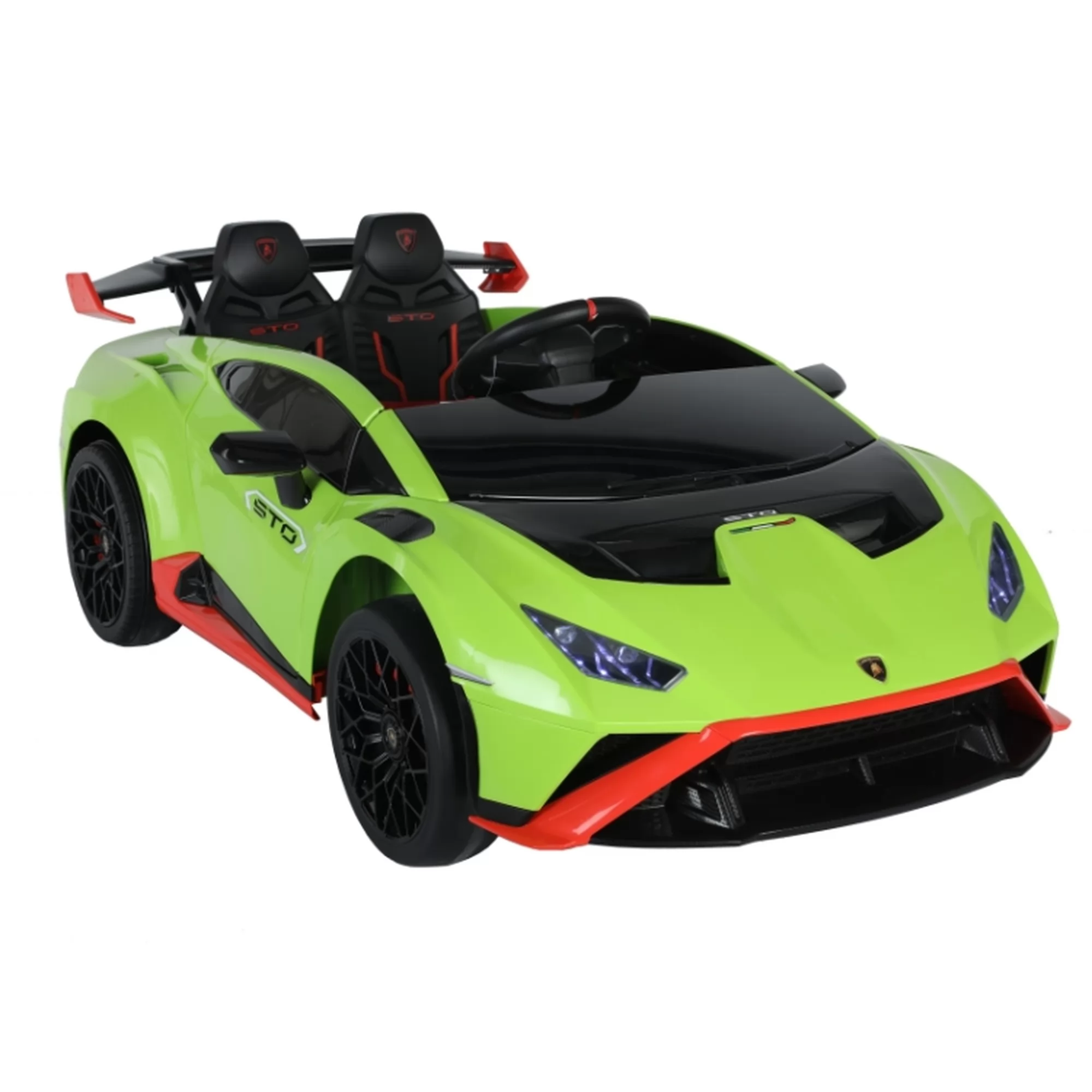 Official Licensed Lamborghini Huracan STO Kids Ride-On Car 12V 24V Twin Seats with Drift Function and 2.4G Remote