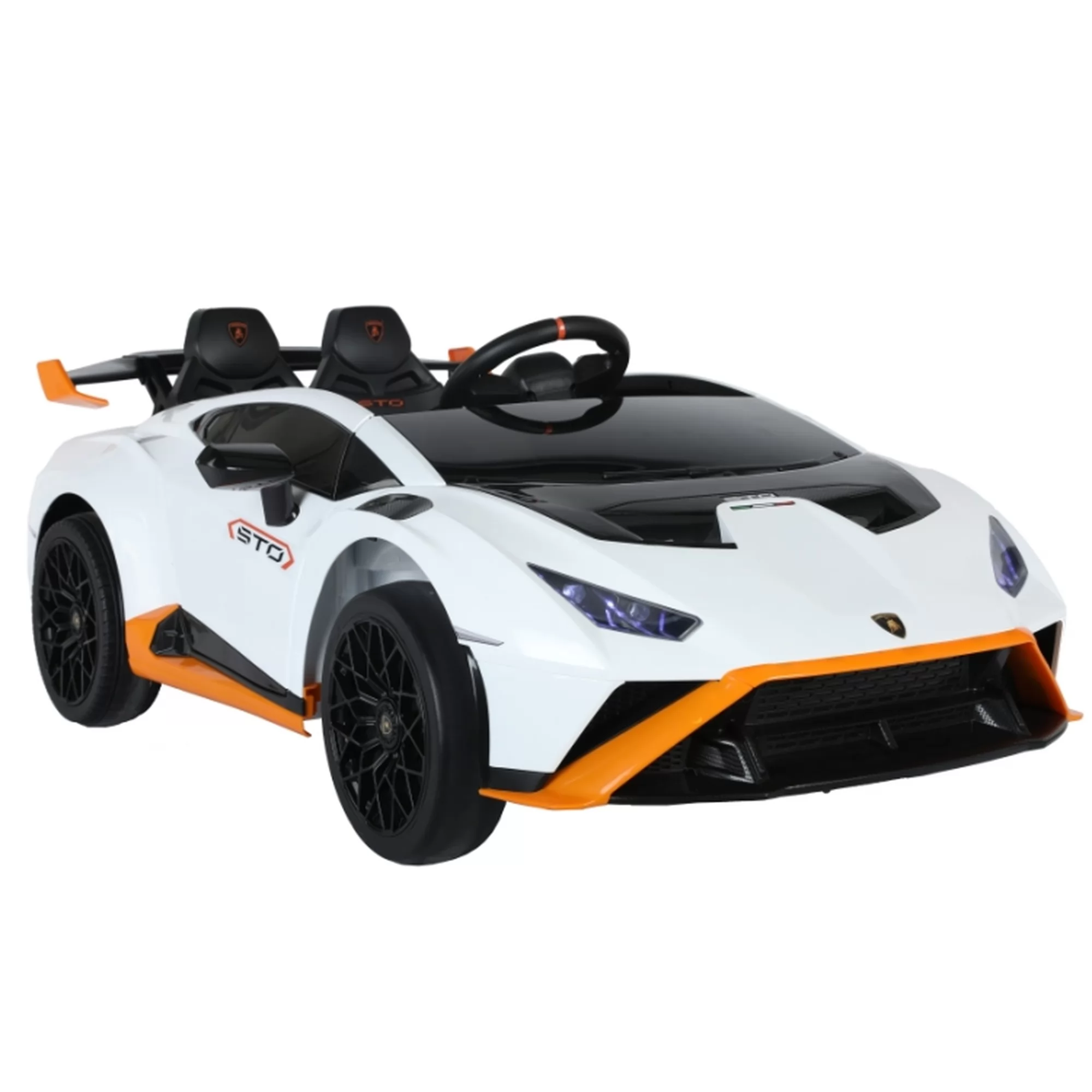 Official Licensed Lamborghini Huracan STO Kids Ride-On Car 12V 24V Twin Seats with Drift Function and 2.4G Remote